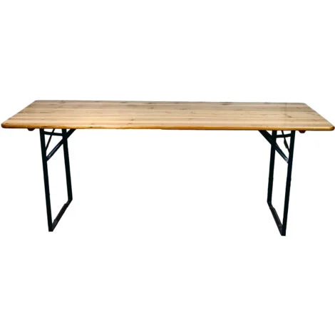 Tavolo Birreria da Giardino 220x80x78 cm in Ferro Piano in Legno