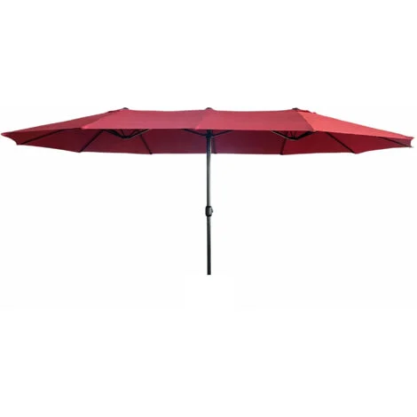 Ombrellone doppio da giardino TILIA rosso peso 12,3 kg dimensioni 460x270x245 cm