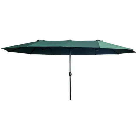 Ombrellone doppio da giardino TILIA verde scuro peso 12,3 kg dimensioni 460x270x245 cm