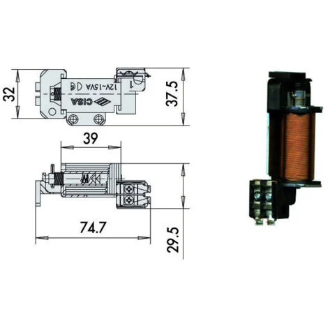 Bobina ricambio Cisa per elettroseratture 1A610 1A611 1A630 [07025.00.0]