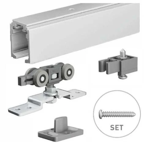 Omge Kit Binario Porte Scorrevoli Alluminio Anodizzato 190 cm