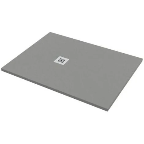 Piatto doccia 100x110 h.2,8 in marmo resina effetto pietra grigio