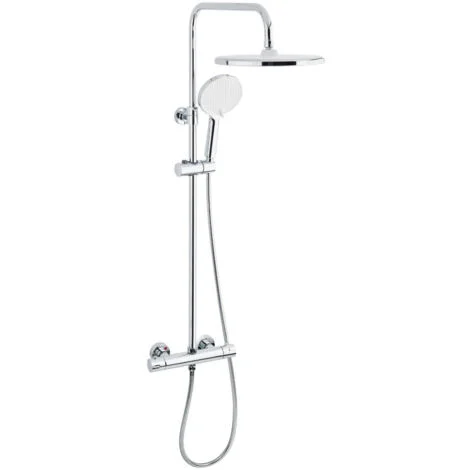 Swiss Aqua Technologies Colonna doccia XXL 250 con miscelatore termostatico, doccia a 3 getti, cromo (SATSSTKE)