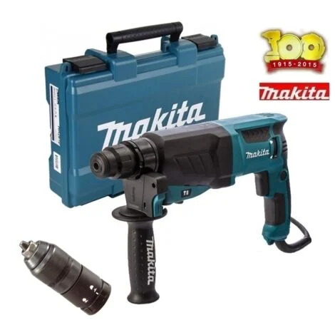 Trapano martello demolitore/Tassellatore 26mm 800W + Mandrino autoserrante Makita - HR2630T