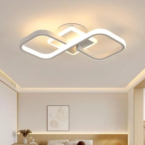 COMELY Plafoniera LED Moderno Design, Bianco 30W 4000LM, Lampada da soffitto LED Quadrata in Acrilico, Luminaria da soffitto LED Interna per Camera da Letto Soggiorno, Corridoio - Bianco Caldo 3000K