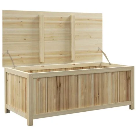 PANCA CONTENITORE DA GIARDINO DA 172L IN LEGNO DI ABETE. 120X55X45CM. COLORE LEGNO