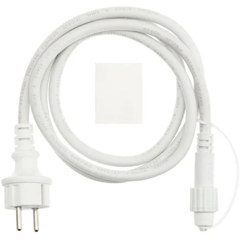 Cavo di alimentazione bianco 1,5 mt presa spina catena party femmina vintage led