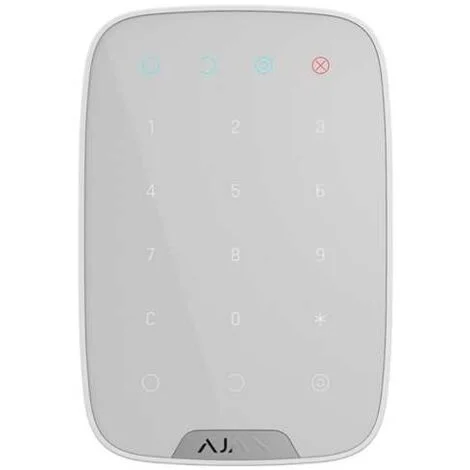 AJAX AJKP KeyPad Tastiera wireless e touch senza fili wireless 868MHz usata per inserire/disinserire il sistema di sicurezza ajax colore bianco