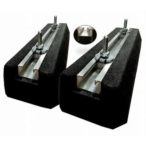 Coppia di supporti da pavimento in gomma EID mini 400MM 300KG - AS400PMBFP