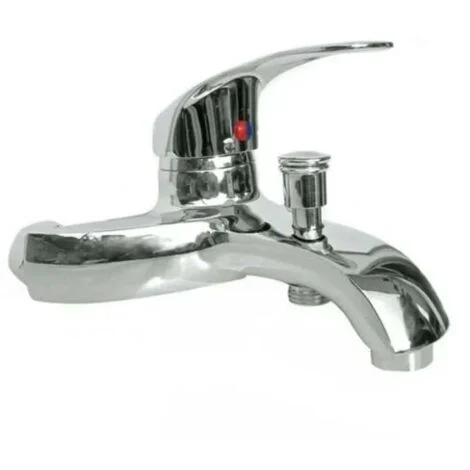 RUBINETTO MISCELATORE CROMATO CASA BAGNO VASCA COMPLETO DI KIT MONTAGGIO JH-8062