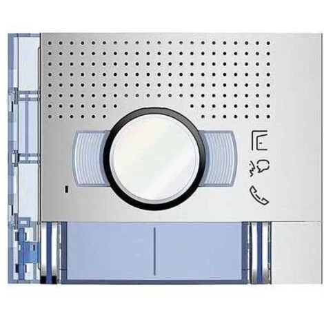 Bticino frontale A/V standard 2 pulsanti su colonna doppia finitura Allmetal 351221
