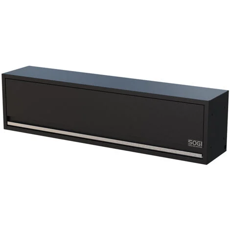 Armadio pensile lungo da officina SOGI ARR-M-P-L - ammortizzatori a gas - lampade incorporate - 1360x280x350 mm