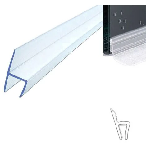 GUARNIZIONE BOX DOCCIA PROFILO H RICAMBIO SILICONE TRASPARENTE 8MM 2MT 74227