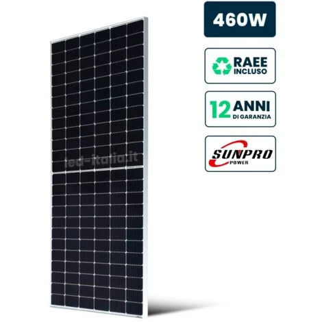 V-TAC Pannello Solare Fotovoltaico SUNPRO TIER1 da 460W Silver Frame 1910x1134x35mm