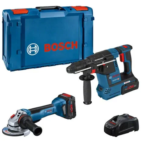 COMBO KIT 2 OUTILS 18V : GWS 18V-10 P+ GBH 18V-26+ ProCORE18V 2x5,5Ah + GAL 1880