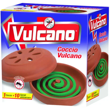 10 Zampirone Spirallete Con 1 supporto in Coccio Antizanzare Spirali Anti Zanzare
