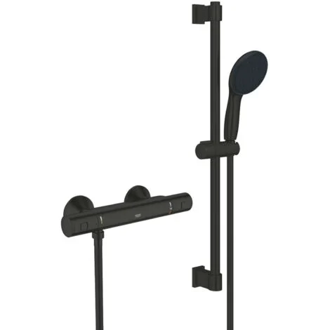 Grohe QuickFix Precision Start - Set doccia termostatico, nero opaco 345972431