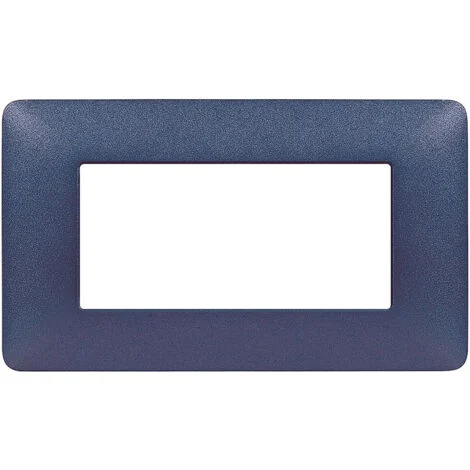 Placchetta placca blu compatibile matix 4posti copri interruttore c8804