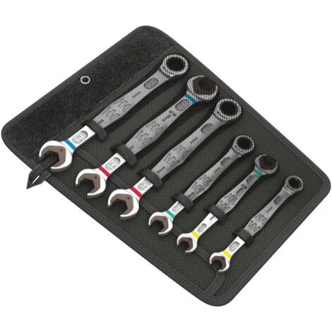 Wera 6000/6002 Set Joker Set di 6 pezzi di chiavi combinate/doppie chiavi aperte