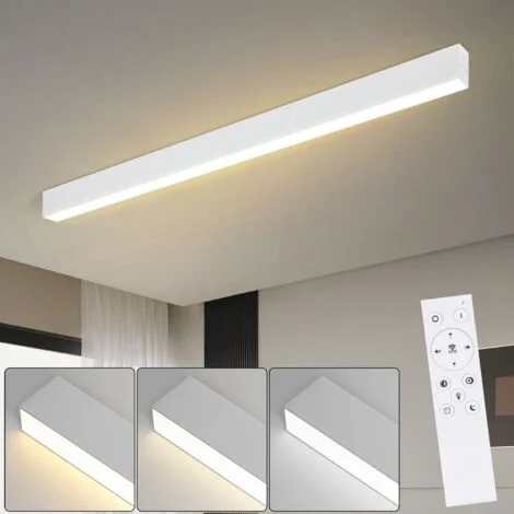 GBLYPlafoniera LED Soggiorno - 25W Soggiorno moderno 80CM lungo Ufficio Plafoniera Ufficio soffitto variabile con telecomando Camera da letto Pannello per camera da letto