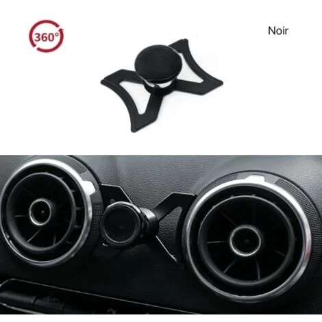 Supporto magnetico per auto per Audi A3 S3 RS3 8V, adatto per smartphone e GPS con supporto per auto con visione regolabile a 360 gradi, nero