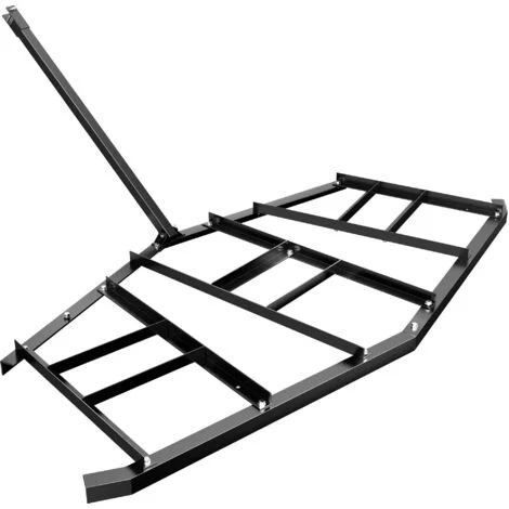 Wiltec Erpice livellatore prato terreno per trattori compatti 217x106 cm Telaio fisso di livellamento