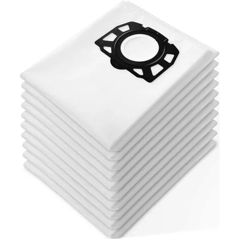 10 sacchetti per aspirapolvere per Kärcher 2.863-006.0 sacchetti filtro in tessuto non tessuto 487 WD4 WD5 WD6 WD5P WD6P Premium MV4 MV5 MV6
