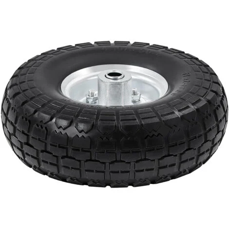 Asse offset ruota antiforatura 1PC 260 x 85mm per camion a mano Carrello da giardino Ruota con pneumatici solidi Carriola