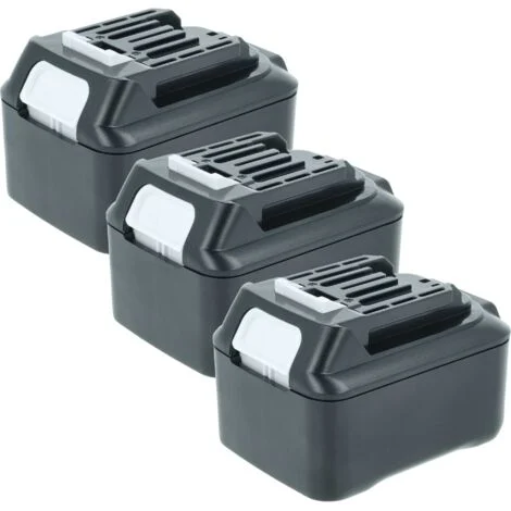 vhbw 3x batteria sostituisce Makita BL1040, BL1040B-2, BL1041, BL1021B, BL1040B, BL1021, BL1021B-2 per utensile elettrico (5000 mAh, Li-Ion, 12 V)