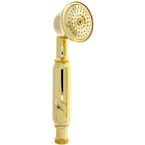 Schläfer 81135110Doccetta per Doccia Vintage, Soffione Doccia Universale Retrò Antico Alta Pressione Universale, Telefono Doccia Nostalgie in Ottone, Oro