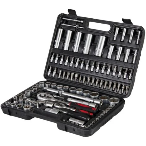 Set di Chiavi a Bussola con Cricchetto 108 Pezzi Professionale con Valigetta