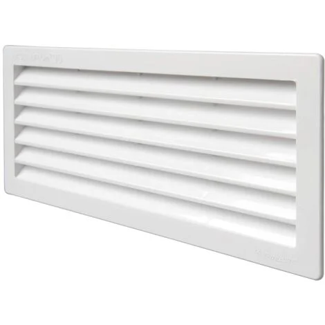 la Ventilazione P252510B Griglia di Ventilazione Rettangolare, Bianco, Dimensioni 254x108 mm