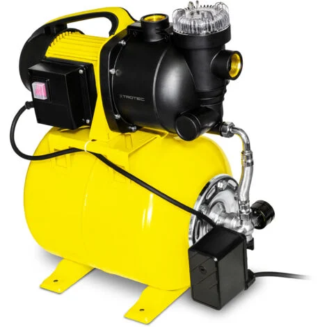 TROTEC Wasserwerk TGP 1025 EF - Pompa con prefiltro, potenza 3500 l/h, 1000 W, altezza di mandata 30 m, risparmio energetico, auto-arresto, per approvvigionamento idrico industriale, irrigazione,