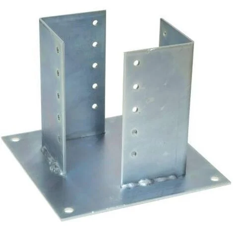 2PZ SUPPORTO PER TRAVI IN LEGNO mm.160x160 piano mm. 230x230