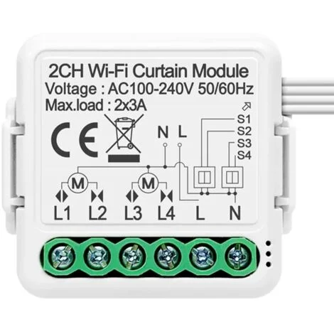Tuya Modulo per Tapparelle Smart WiFi2 Canali