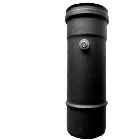 Tubo nero stufa pellet smaltato 0,25 mt DN 80 con prelievo fumi canna fumaria 600 CE Made in Italy