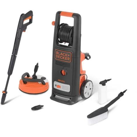 Black+Decker Idropulitrice BXPW2000PE ad Alta Pressione, per Auto ed Esterni Casa, con Lavapavimenti Deluxe e Spazzola Fissa (2000 W, 140 bar, 440l/h)