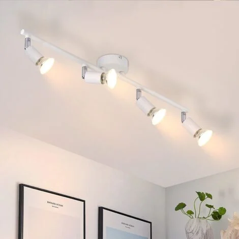 GBLY Lampada da soffitto a LED 4 punti GU10 - Faretto da soffitto Lampada da soffitto moderna Lampada da camera da letto Faretto da soffitto per interni Faretto bianco per soggiorno Bagno Cucina