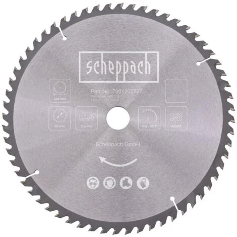 Lama circolare 305 mm 60t per legno per troncatrice Scheppach hm305sl