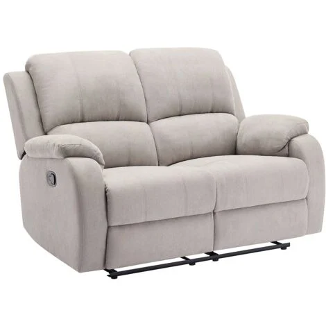Divano 2 posti relax in Microfibra Grigio - BRODY