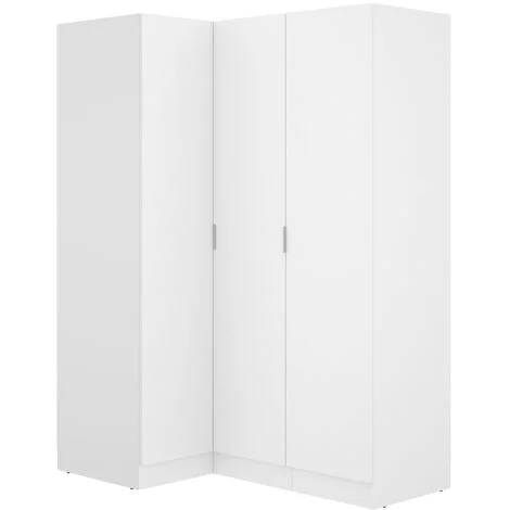 Armadio angolare 3 ante L132 cm Bianco - LISTOWEL