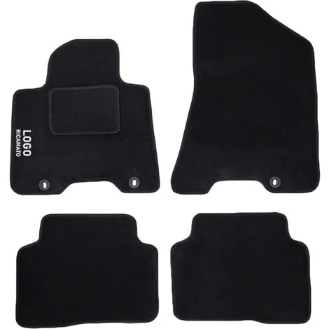 Lupex Shop Tappetini auto compatibili per Tucson, con 3 clip di fissaggio, in moquette nera, anteriori e posteriori