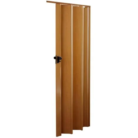 Porta a Soffietto Deluxe Noce 85x214H cm in PVC Pannello Doppio
