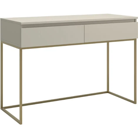 Selsey Bemmi - Consolle con struttura in metallo dorato -120 cm - Grigio beige