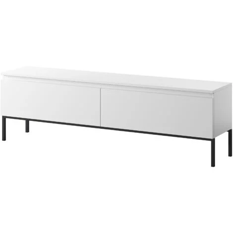 Selsey Bemmi - Mobile TV con piedini neri - 150 cm - bianco