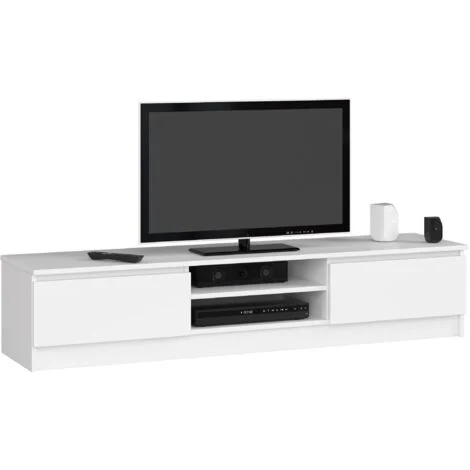 Mobile TV AKORD Bianco 160 cm 2 ante 160x40x33 cm