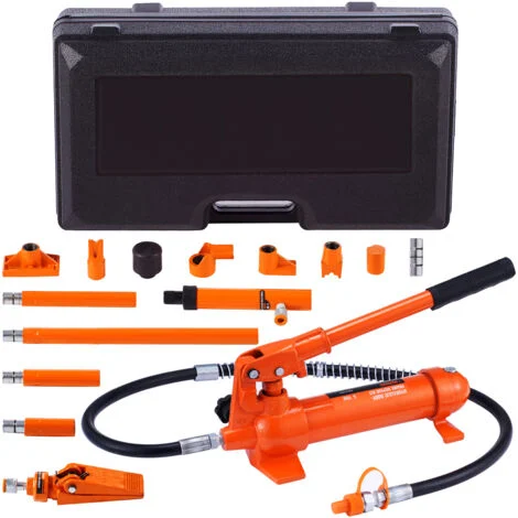 Mophorn Kit di Martinetto Idraulico Carico Max. 4 Tonn. Sollevatore Pompa per Riparazione Auto Corsa da 125 mm, Kit Utensili Sollevatore Idraulico Tipo deOlio HV15 Cilindro Q235B Anello di Tenuta TPU