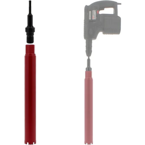 Corona diamantata Ø 56 mm con adattatore per trapano e perforatore SDS-plus