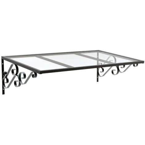 Pensilina stile di charme AMBAN in alluminio - 120x80 cm