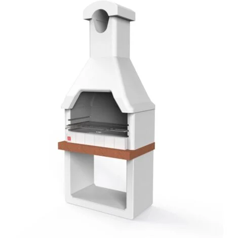barbecue a carbonella in calcestruzzo sarom fuoco "monza" 88x58x197 cm